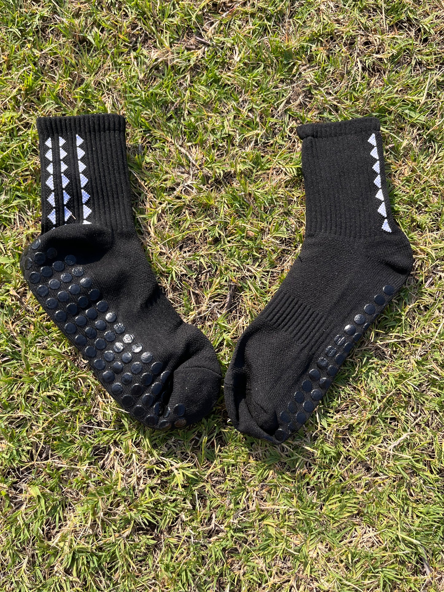 Black Football Grip Socks
