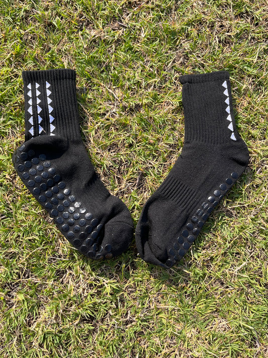 Black Football Grip Socks